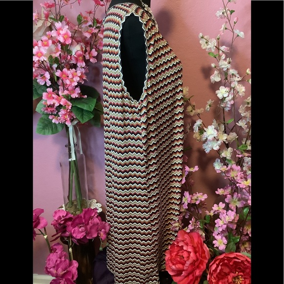 🌻NWT ESPRESSO 3X CHEVRON STRETCH KNIT DRESS - Picture 8 of 13